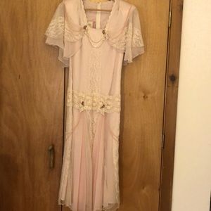 Vintage lace woman dress.